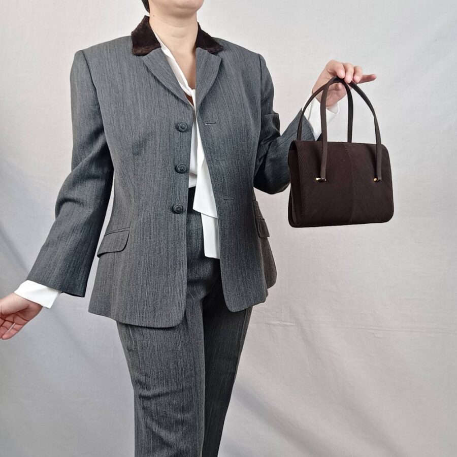 Borsa a mano vintage in seta