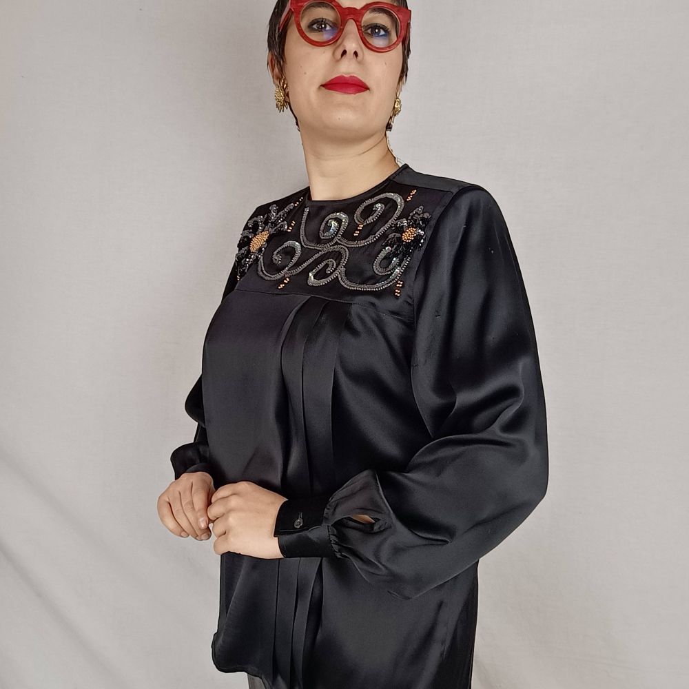 camicia ricamo fiori