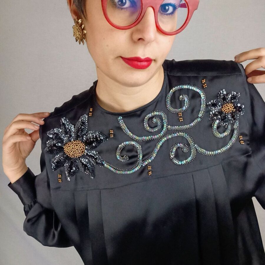 camicia seta vintage