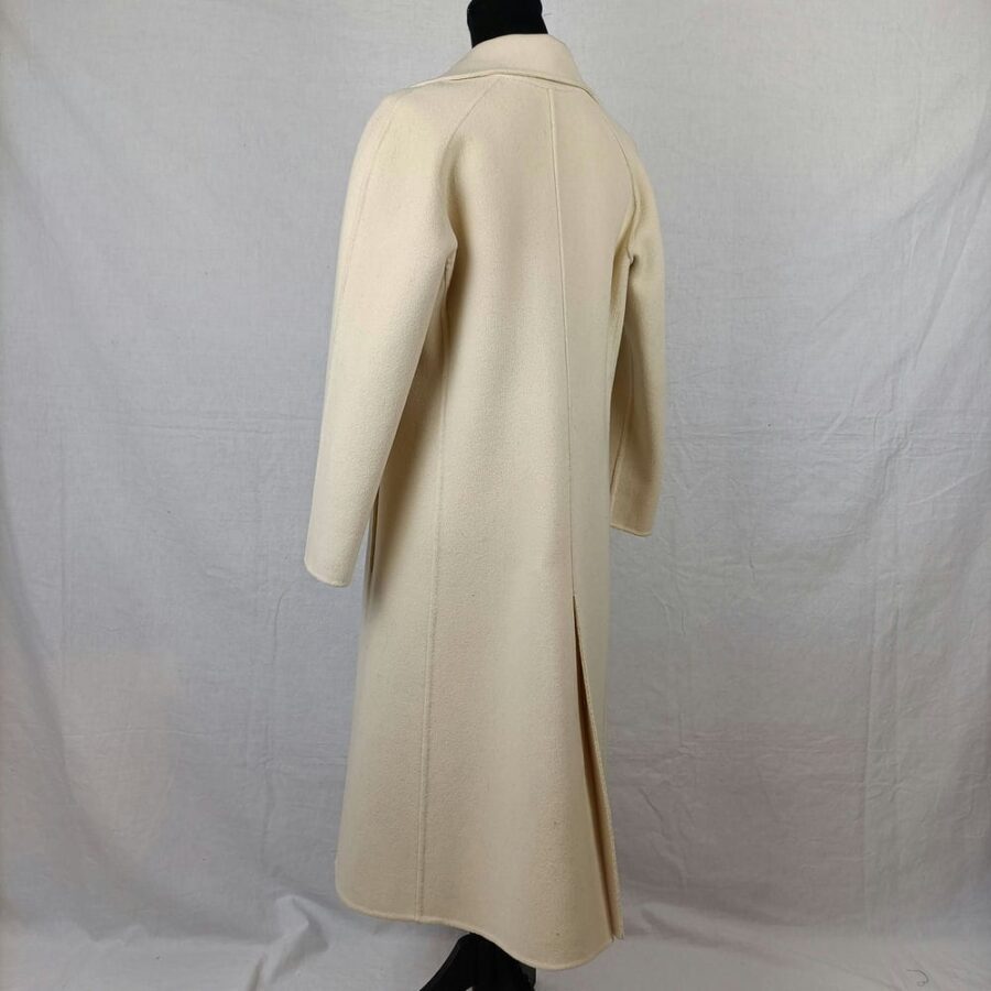 Cappotto bianco lungo da donna vintage anni Settanta