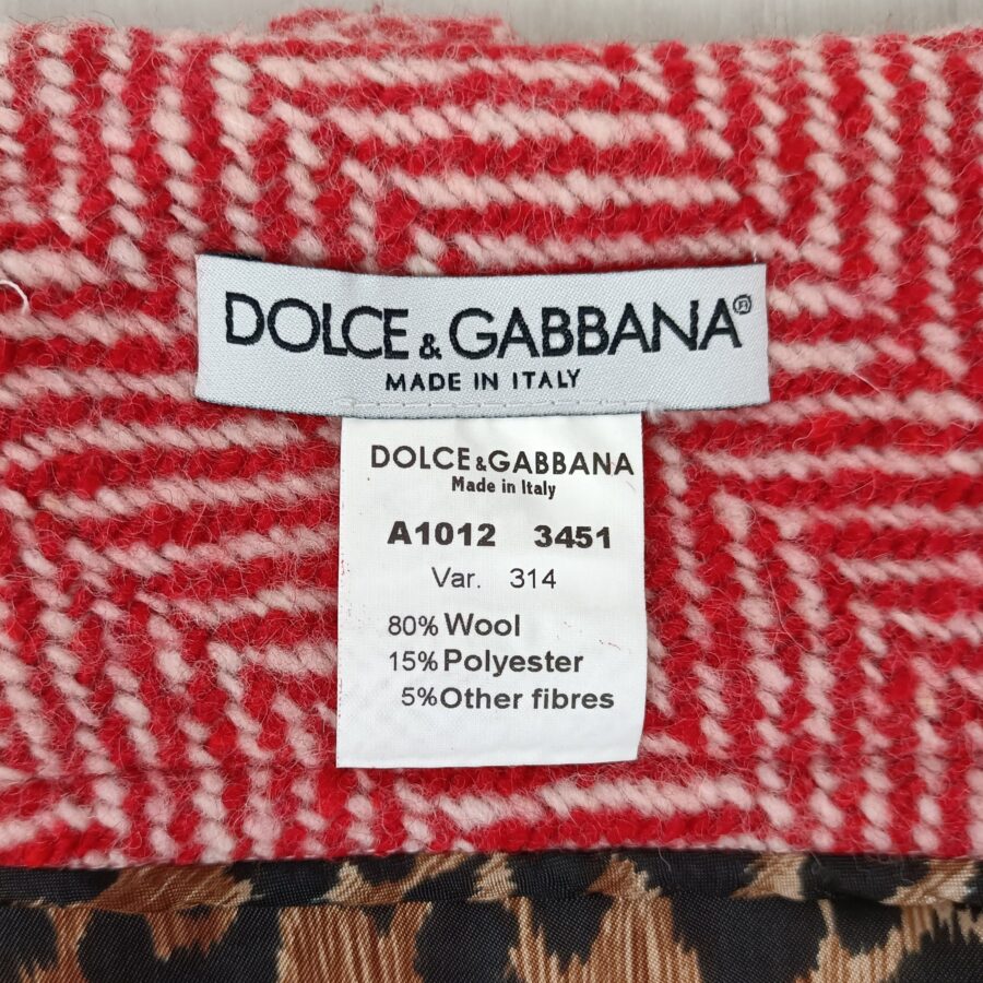 Dolce Gabbana anni Duemila gonna in lana