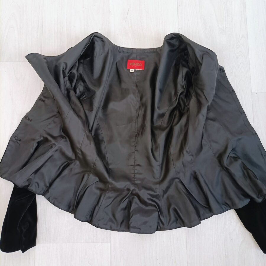 giacca nera velluto vintage
