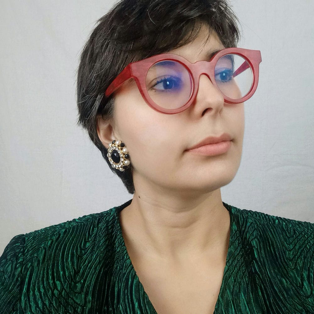 Orecchini bianchi e neri vintage anni '80