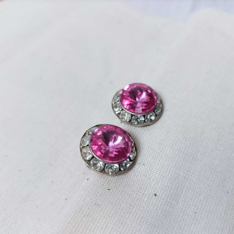 Orecchini rosa vintage Sixties