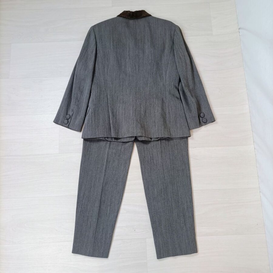 grey pants suit