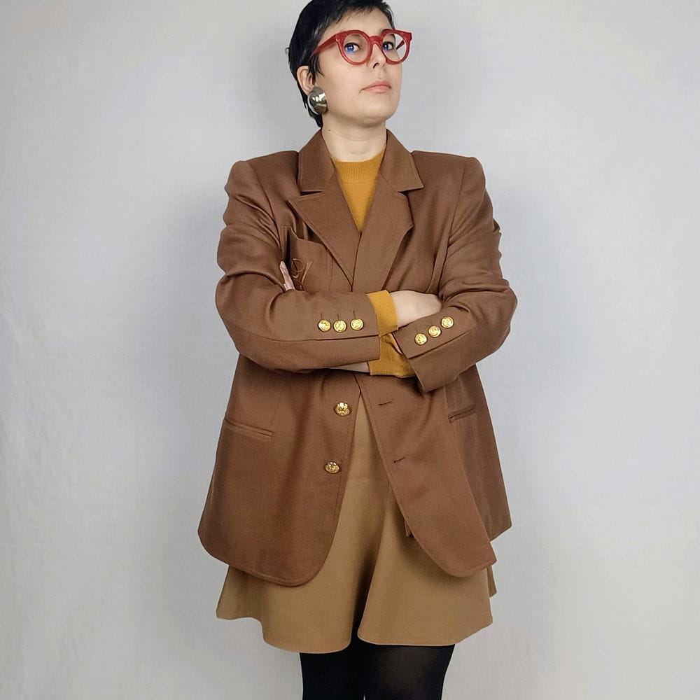 giacca vintage color cammello