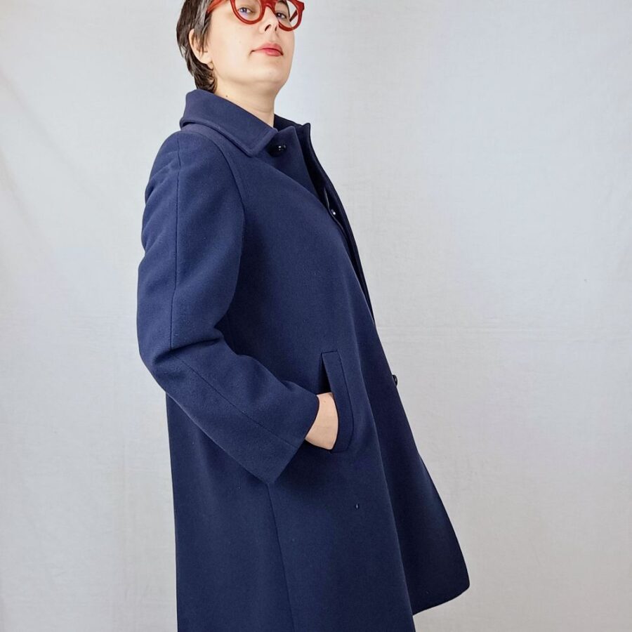 navy vintage coat