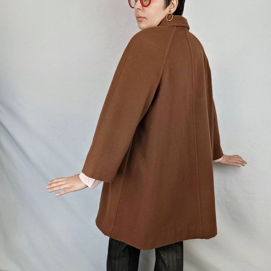 vintage women brown coat