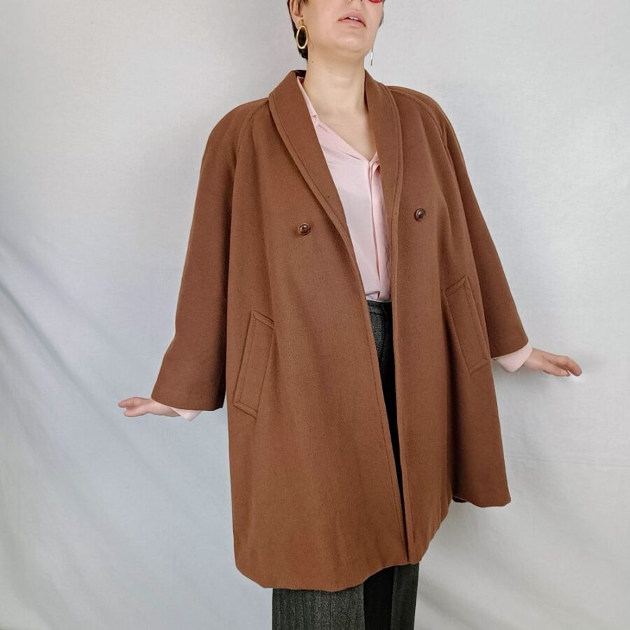 cappotto lungo marrone anni '80