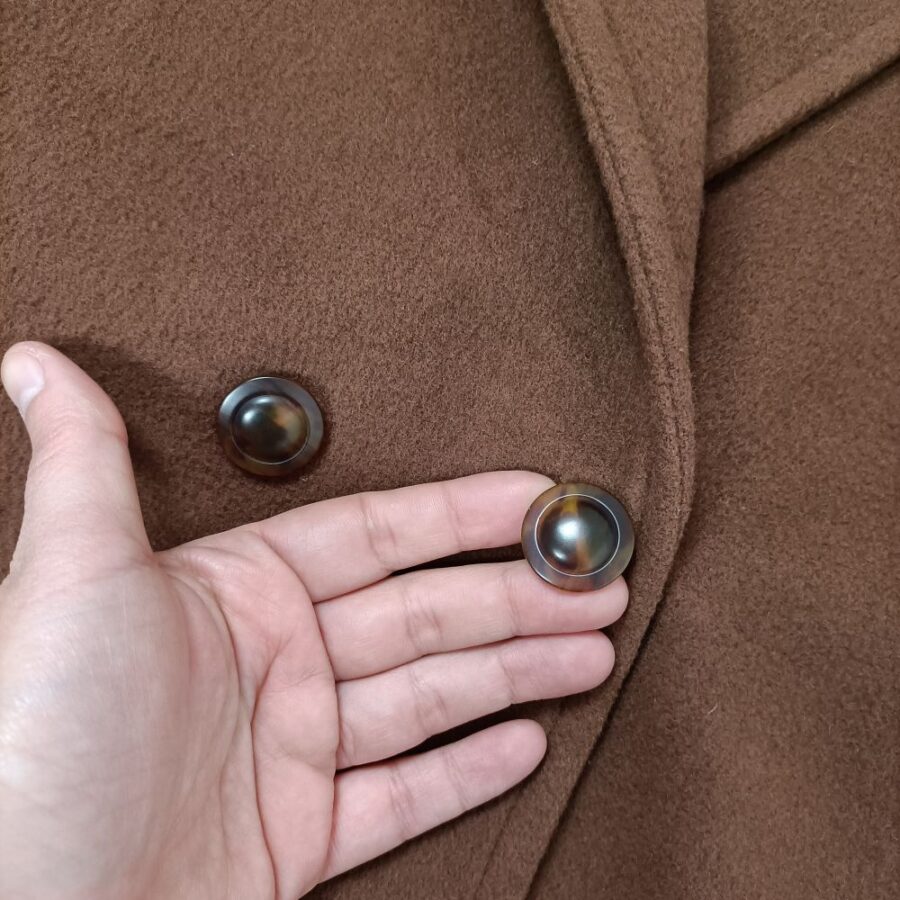 maxi coat marrone