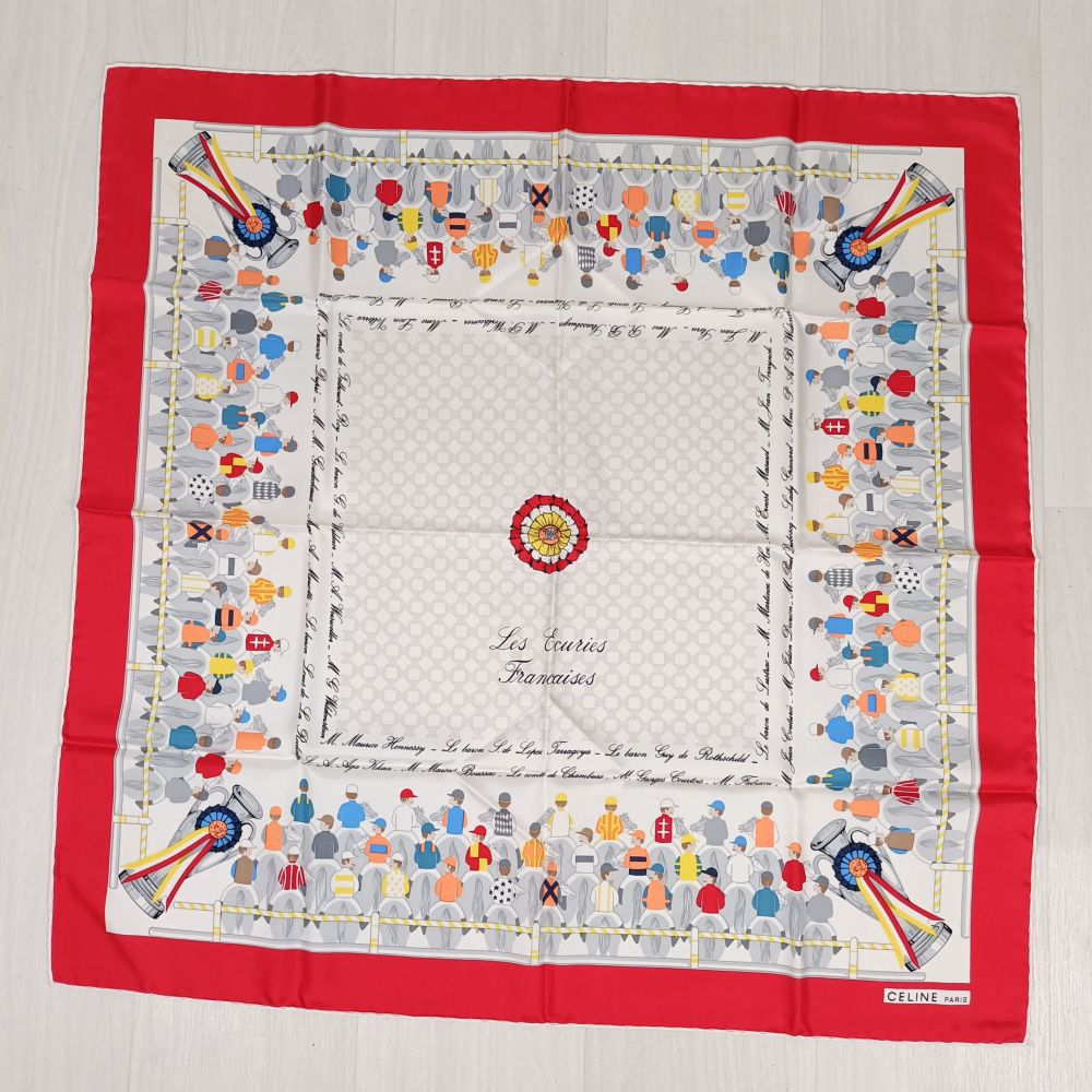 Foulard Celine vintage con fantini