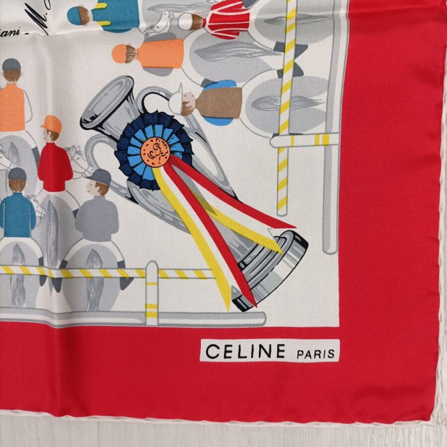 Foulard Celine vintage con fantini