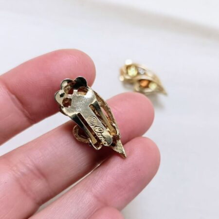 Coro orecchini vintage con strass aurora boreale