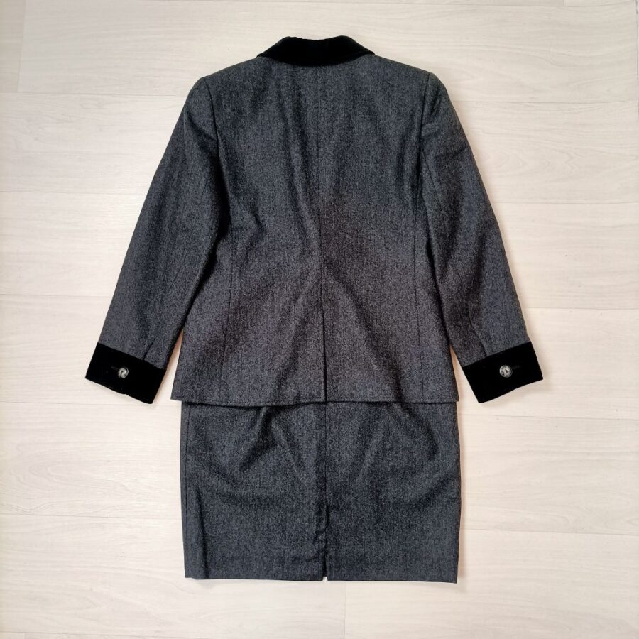 gray vintage suit for women