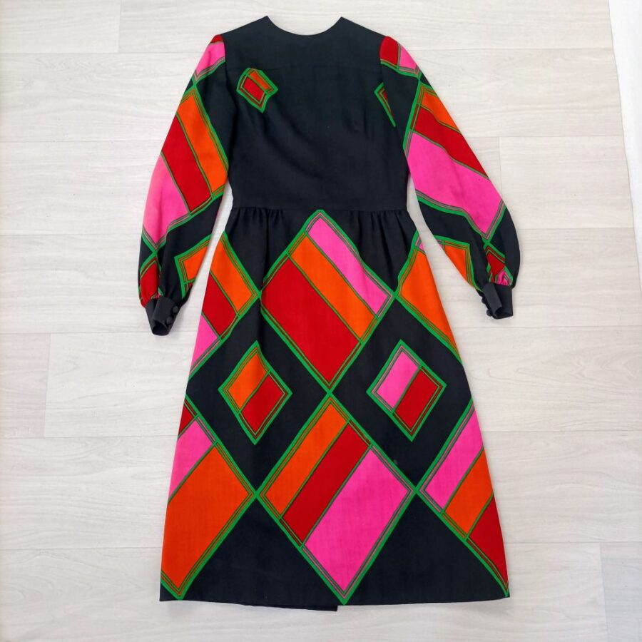 vestito geometrico vintage anni 60