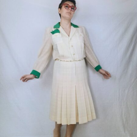 Vestito sartoriale anni 80 stile Chanel
