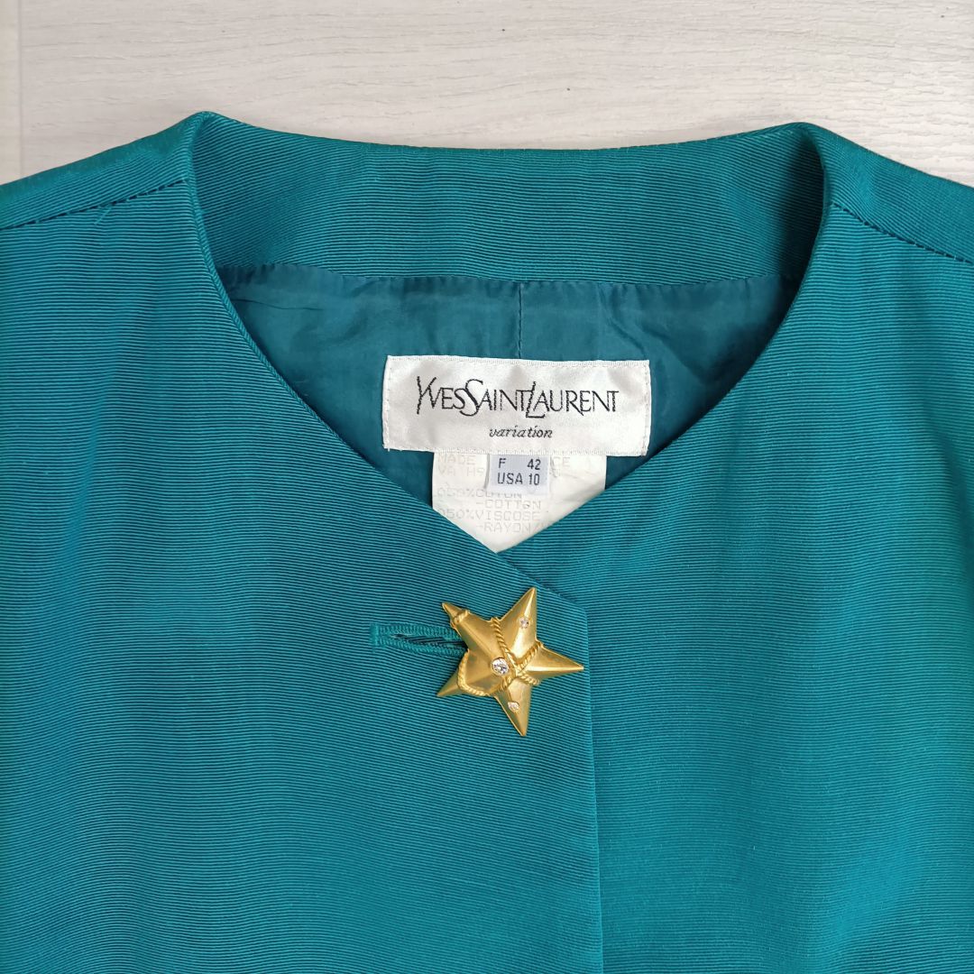 Blazer turchese vintage YSL 1994