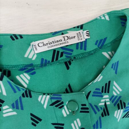 Dior per Uta Air France vestito verde vintage