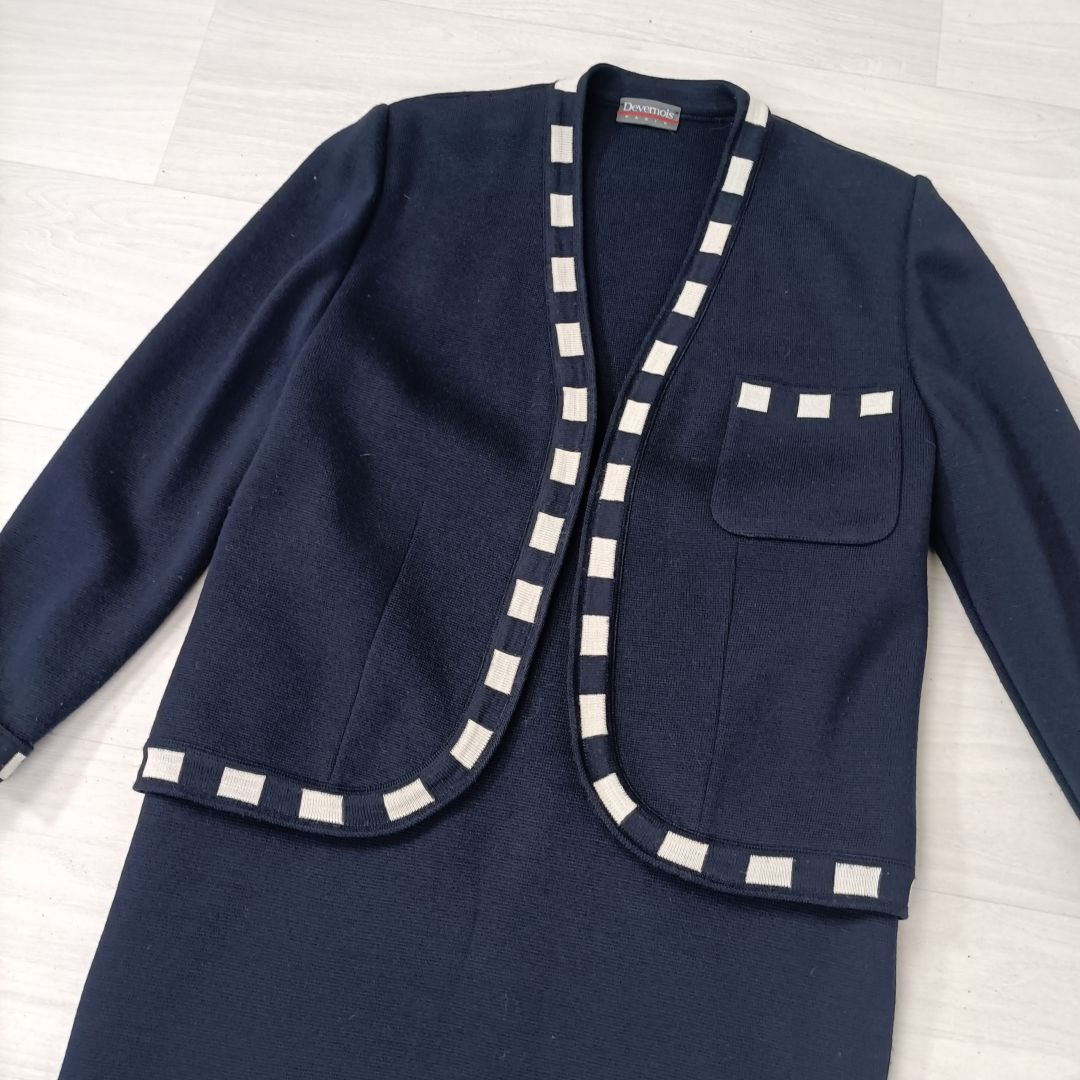 Tailleur donna in maglia Devernois anni 80