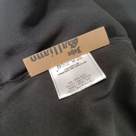 Abito John Galliano in seta nero