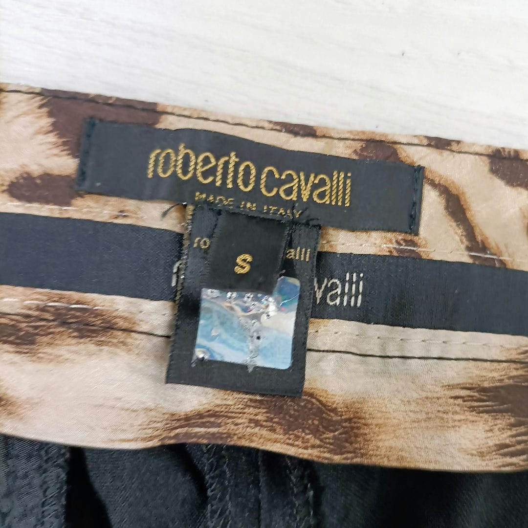 Pantaloni y2k neri Roberto Cavalli