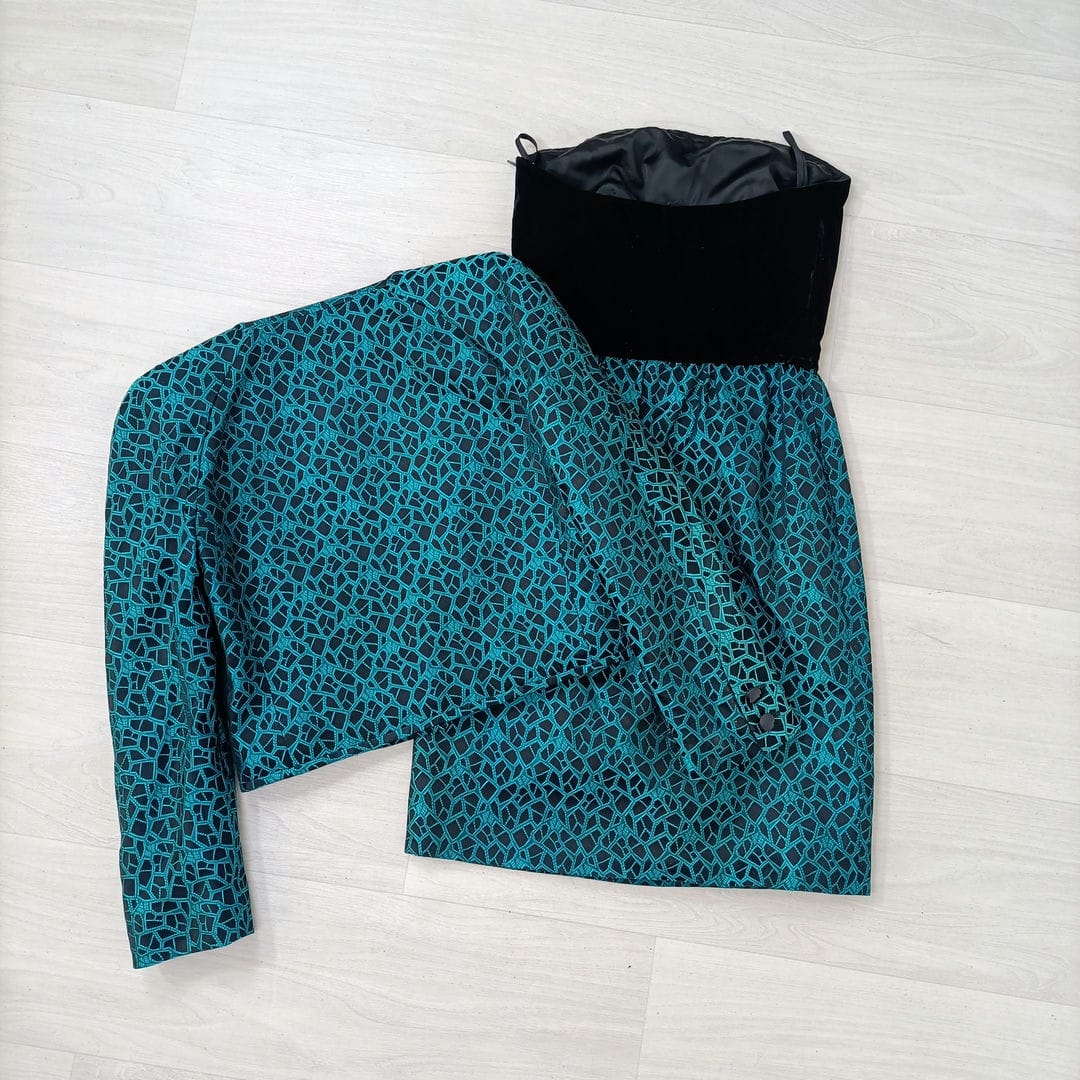 Valentino Night completo vestito e bolero vintage 80s