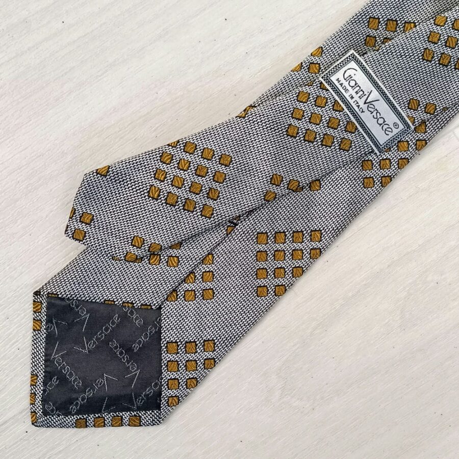 Cravatta grigia vintage Gianni Versace