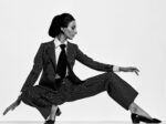 pantaloni gessati donna