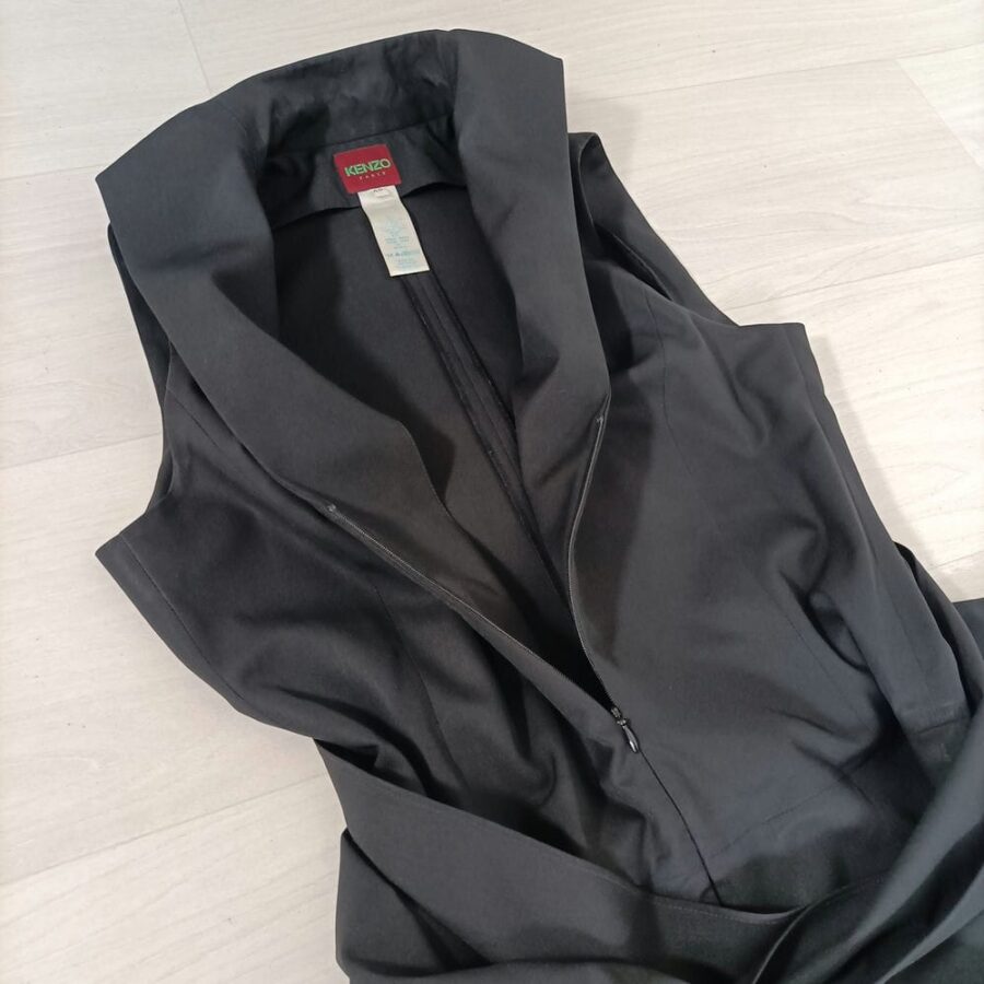 Tuta nera donna elegante Kenzo Paris Pomella Vintage Shop