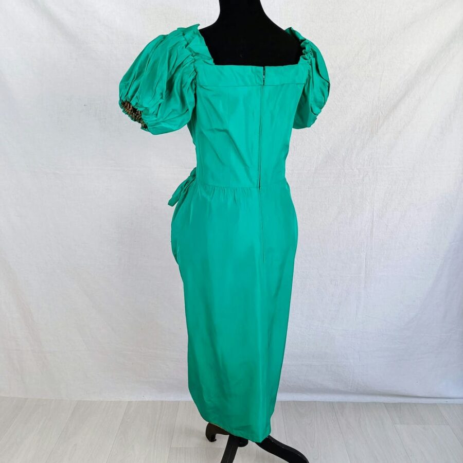 emerald green vintage dress