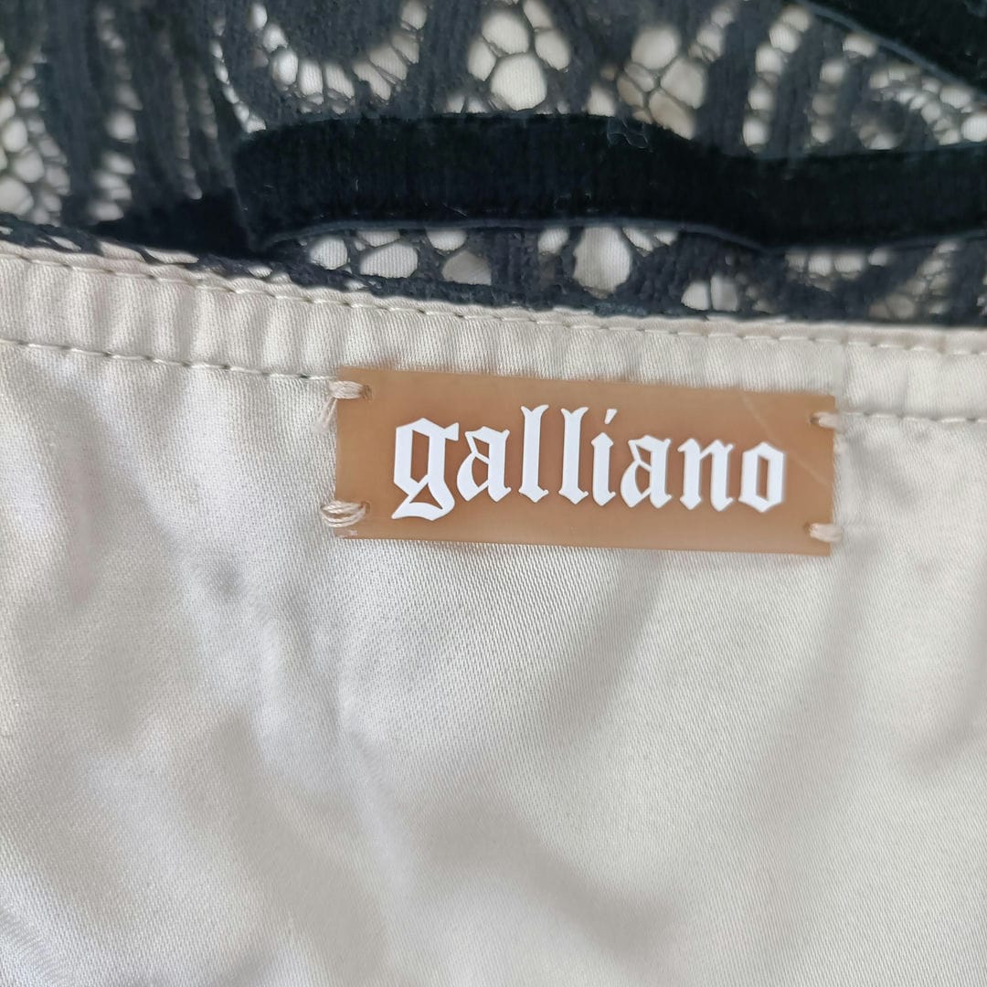 Slipdress Galliano in pizzo