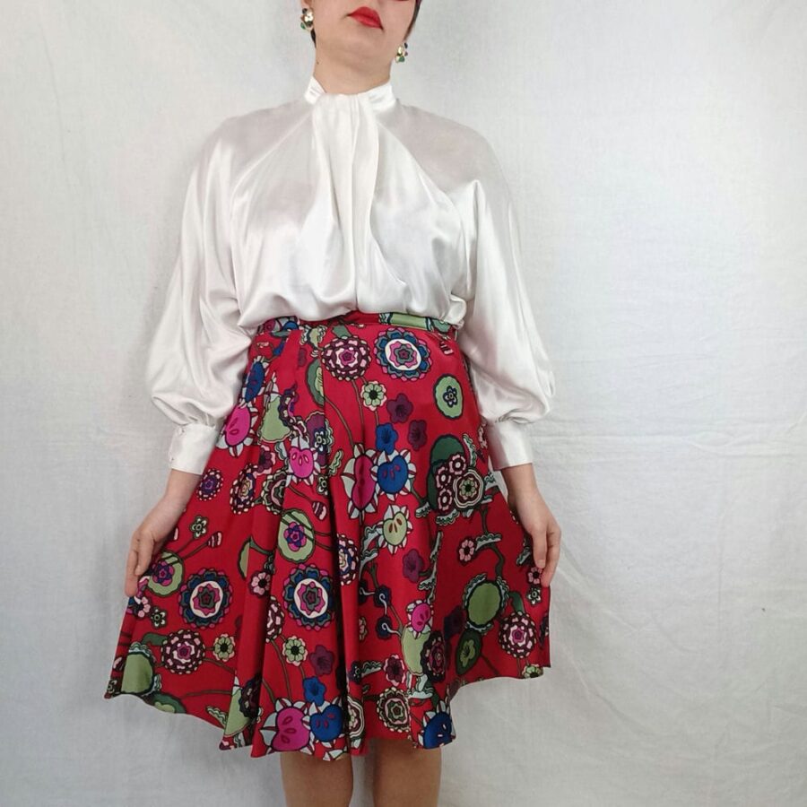 Gonna bohostyle in seta Kenzo vintage - immagine 4