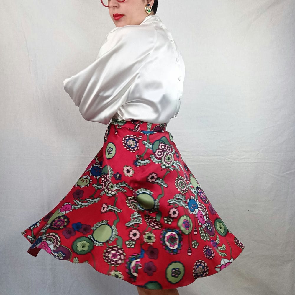 Gonna bohostyle in seta Kenzo vintage - immagine 2