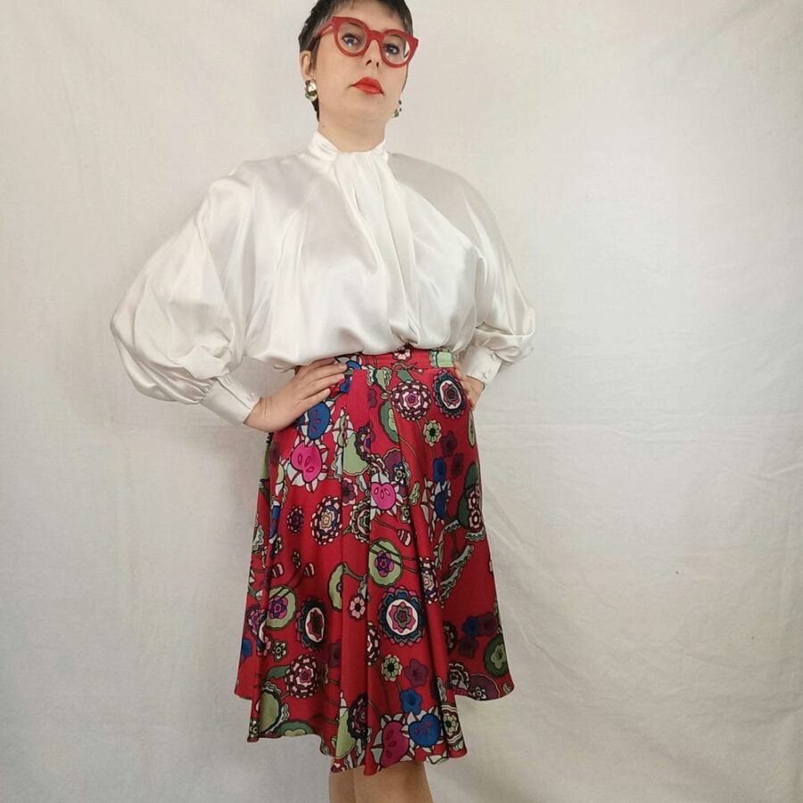 Gonna bohostyle in seta Kenzo vintage - immagine 5