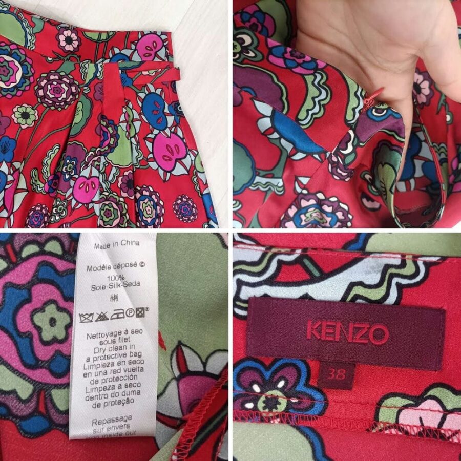 Gonna bohostyle in seta Kenzo vintage - immagine 9