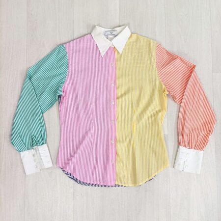 Camicia a righe multicolore