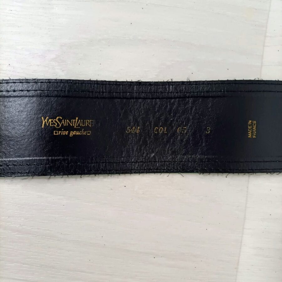 Cintura Yves Saint Laurent donna vintage di colore verde