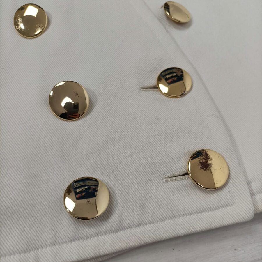 doublebreasted white jacket
