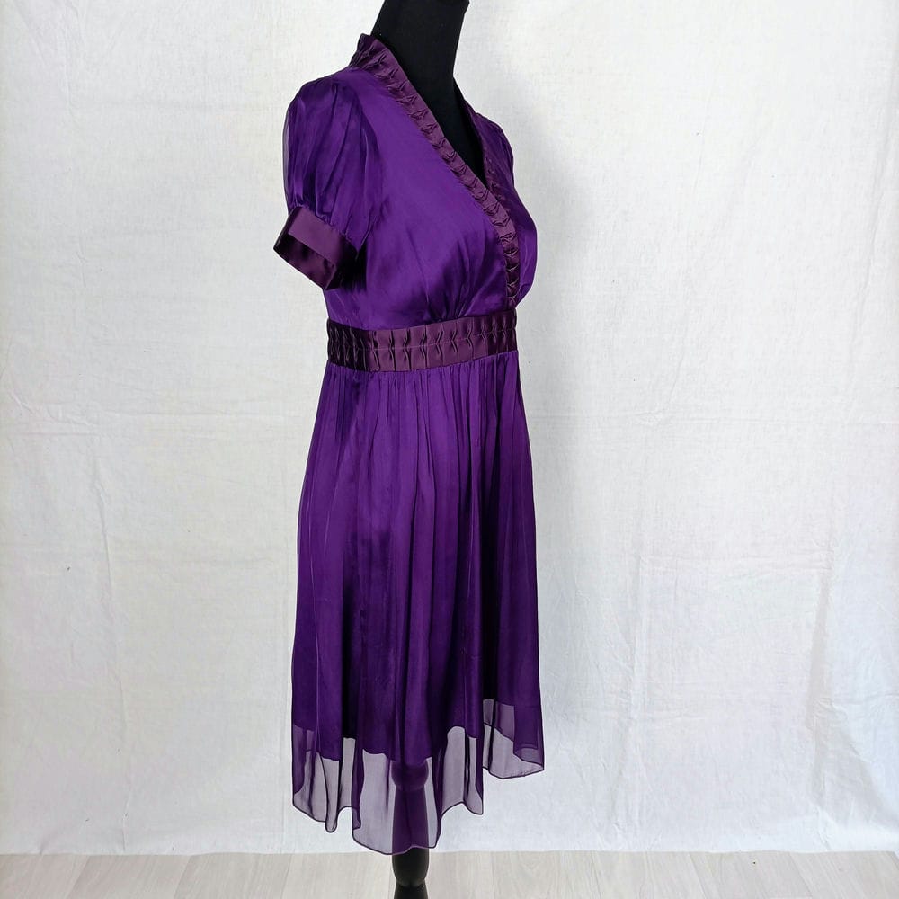 Vestito viola in seta Sidoti Genova