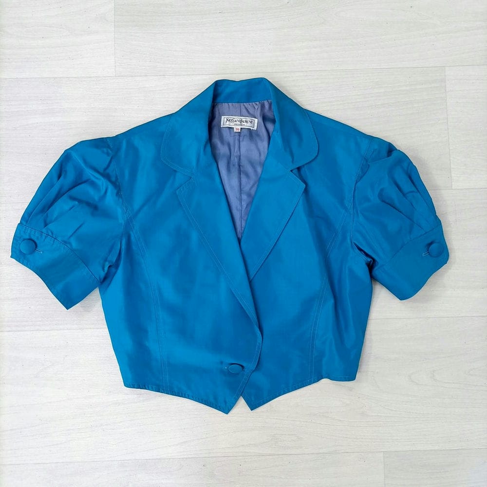 giacca corta turchese