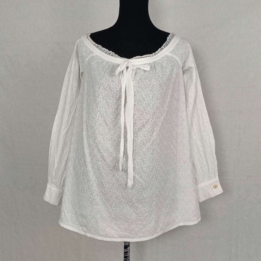 Camicia di pizzo bianca