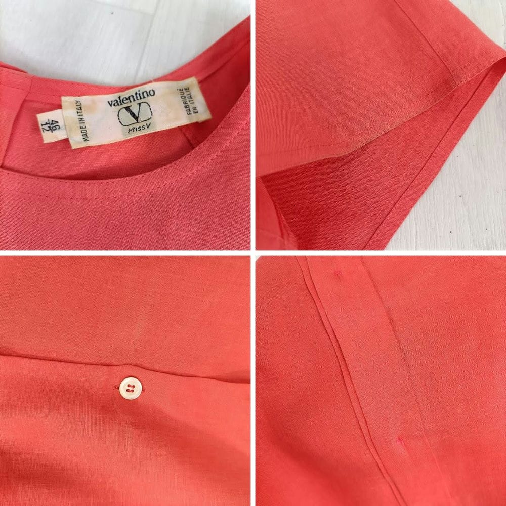 Camicia in lino arancione Valentino - immagine 8