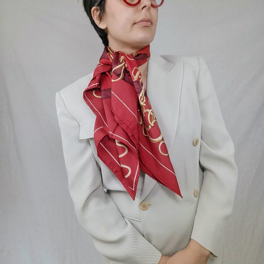 hermès vintage silk scarf