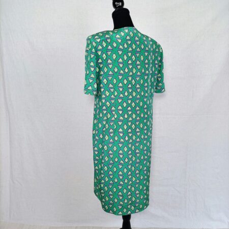 Vestito vintage 1980s con stampa wax