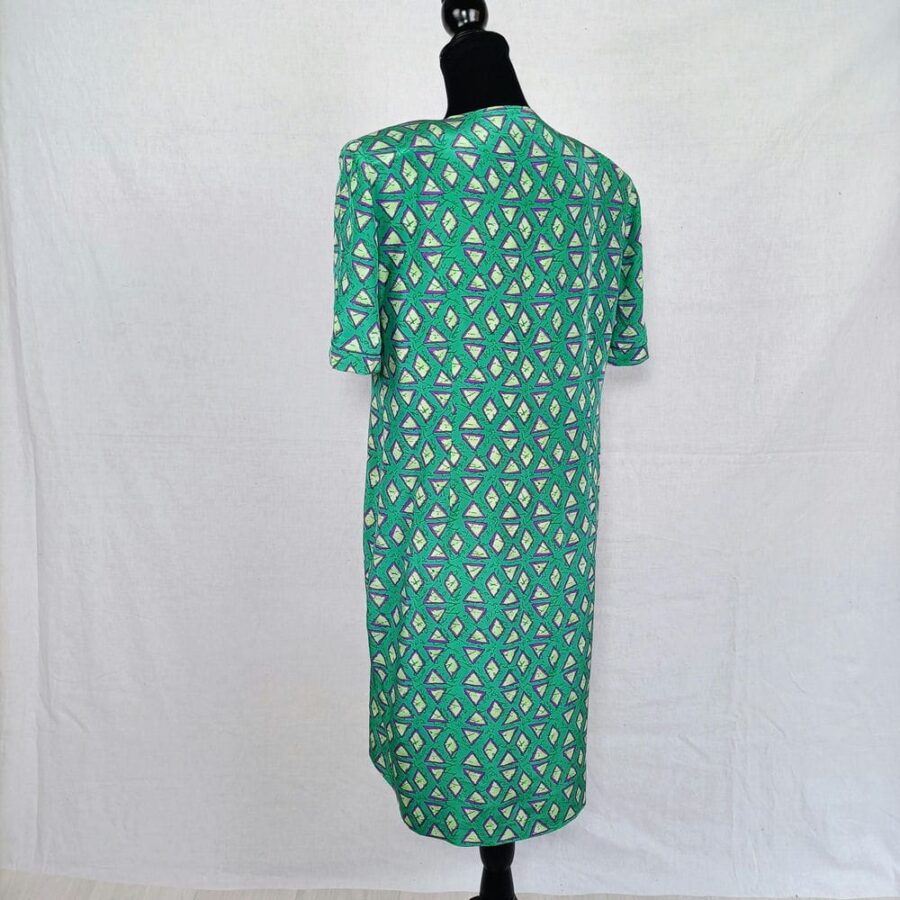 Vestito vintage 1980s con stampa wax