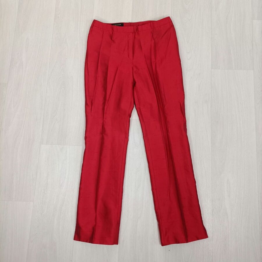 pantaloni in shantung di seta