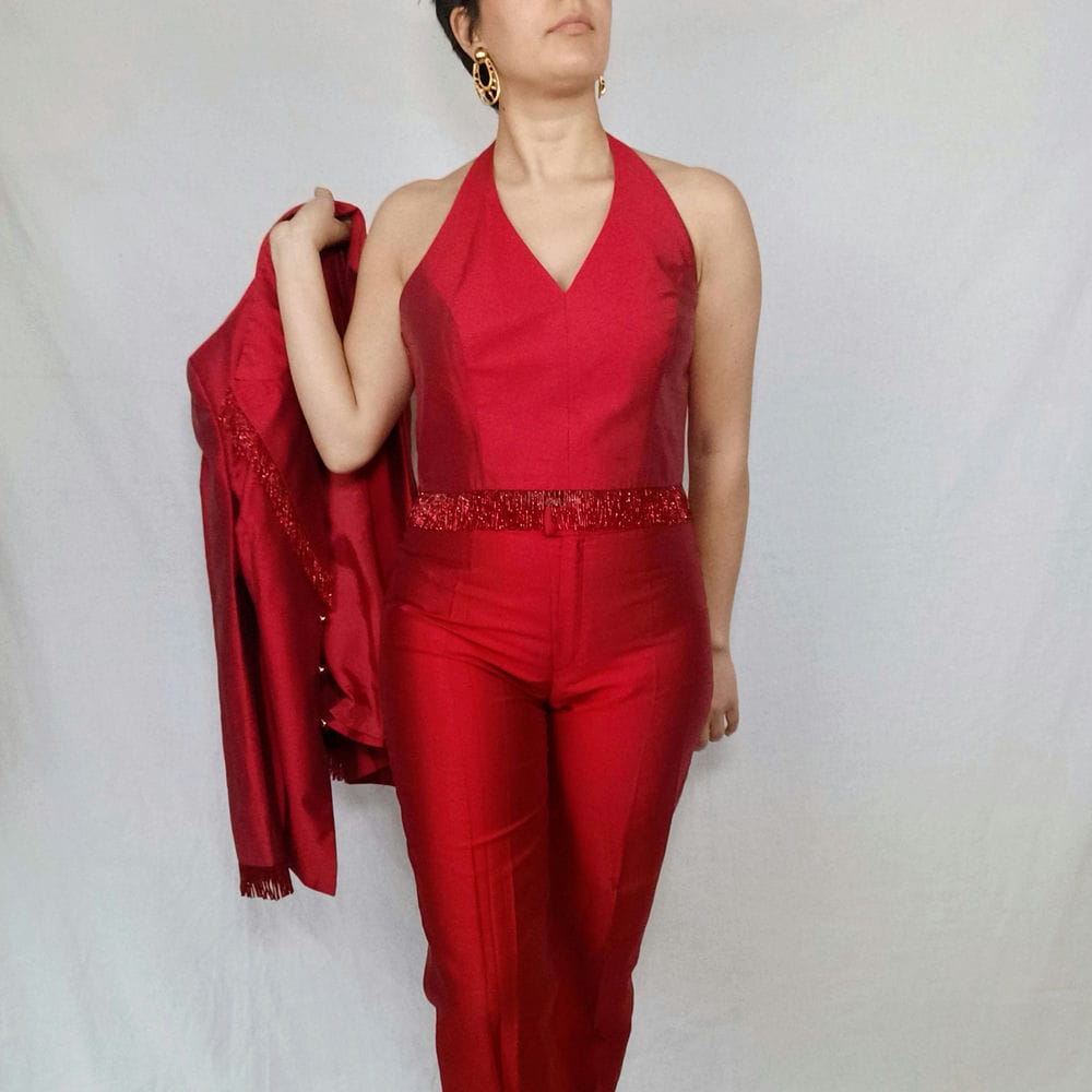 tailleur elegante in seta