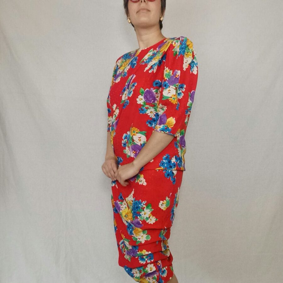 80s silk dress