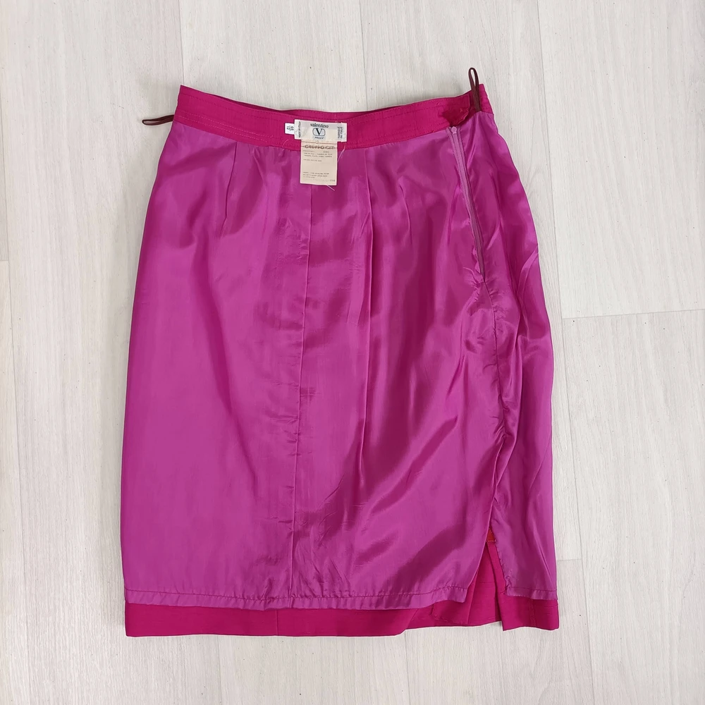 Tailleur rosa in seta Valentino 1980s - immagine 9