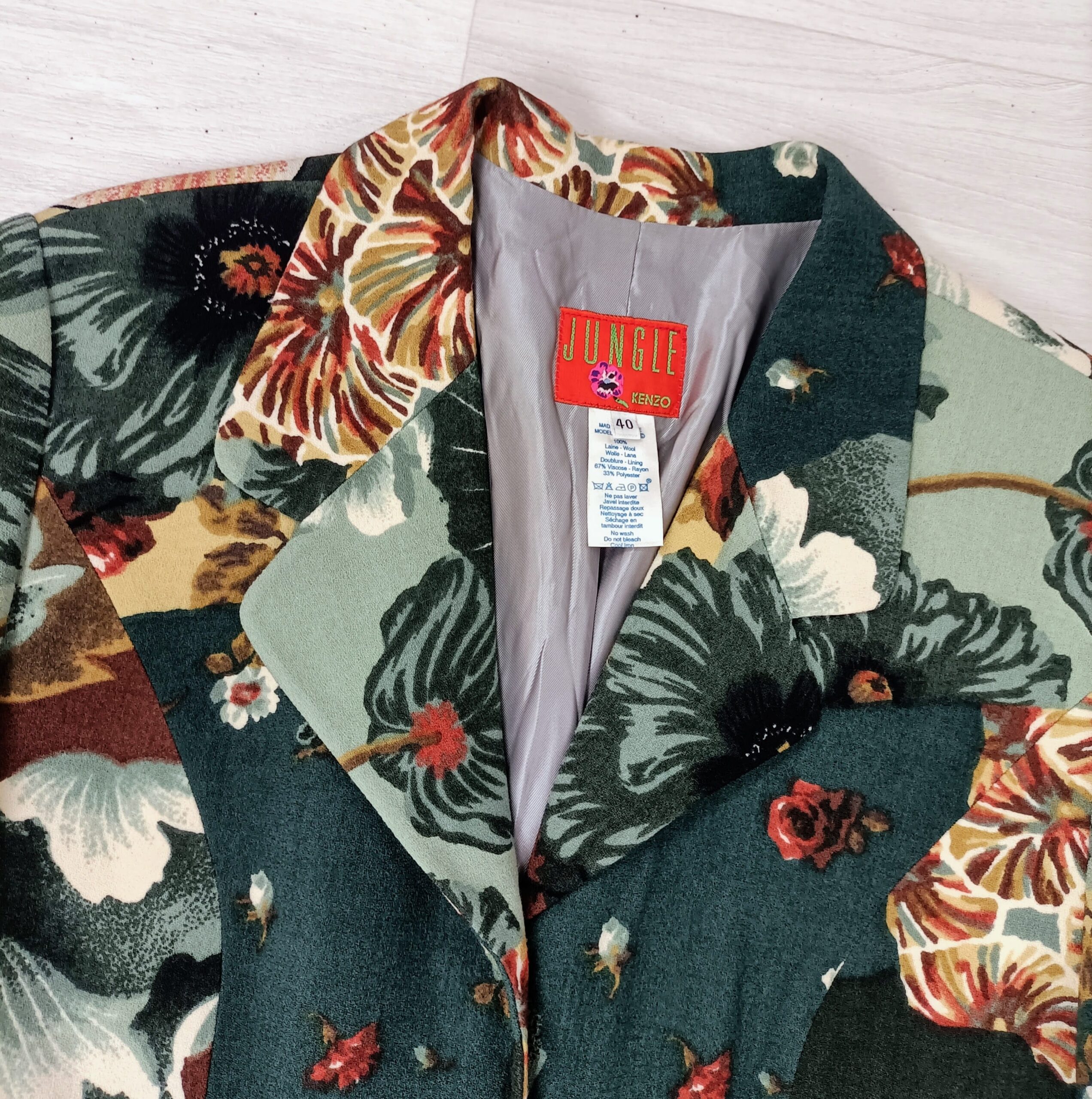 Giacca Kenzo da donna con fiori vintage 80s - immagine 2